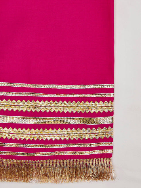 Girl's' Kurta Set With Dupatta